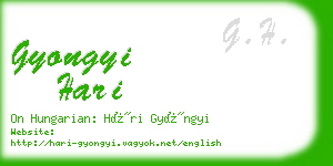 gyongyi hari business card